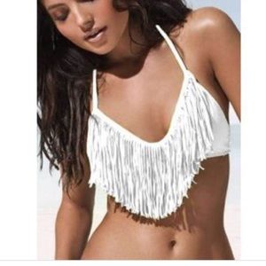 Lspace fringe bikini top